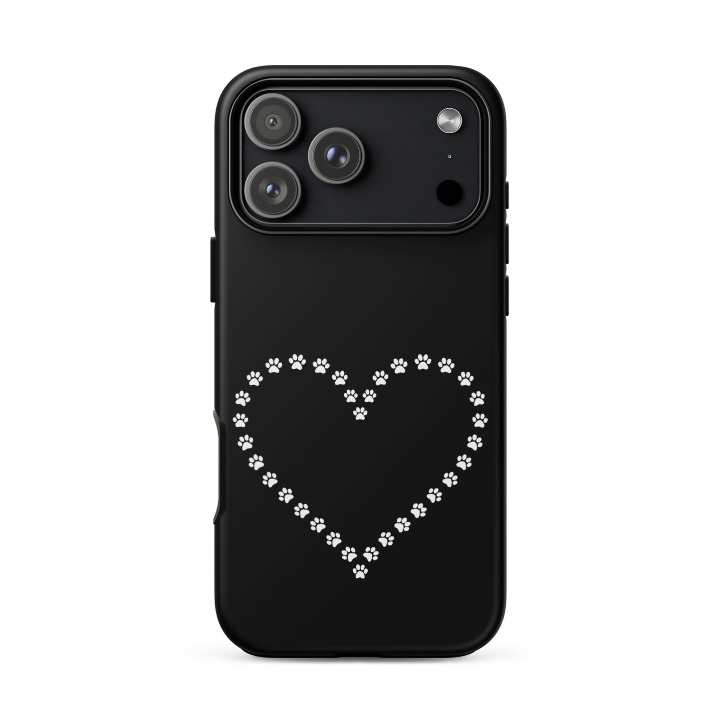 Phone Case for iPhone featuring a cute paw print heart design for pet lovers.