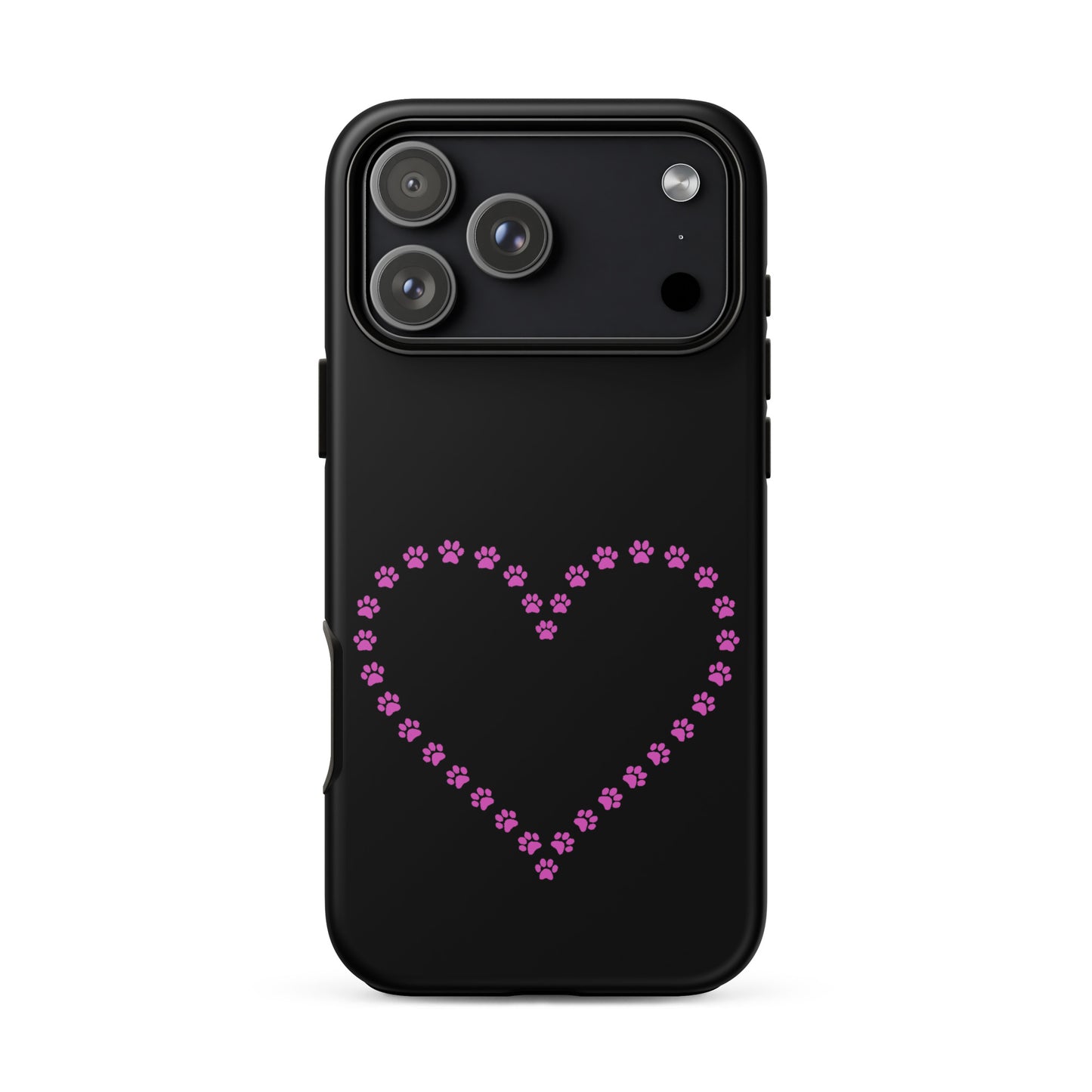 Phone Case for iPhone with cute paw print heart design, perfect for pet lovers.