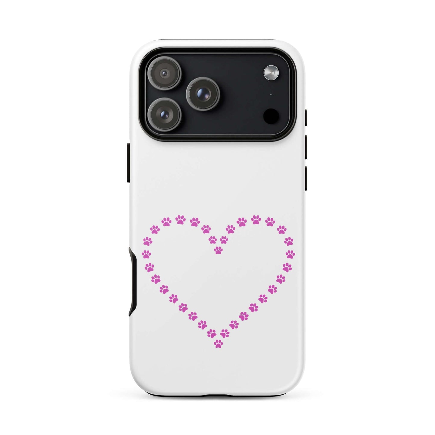 Phone Case featuring a cute paw print heart design for pet lovers and proud pet parents.