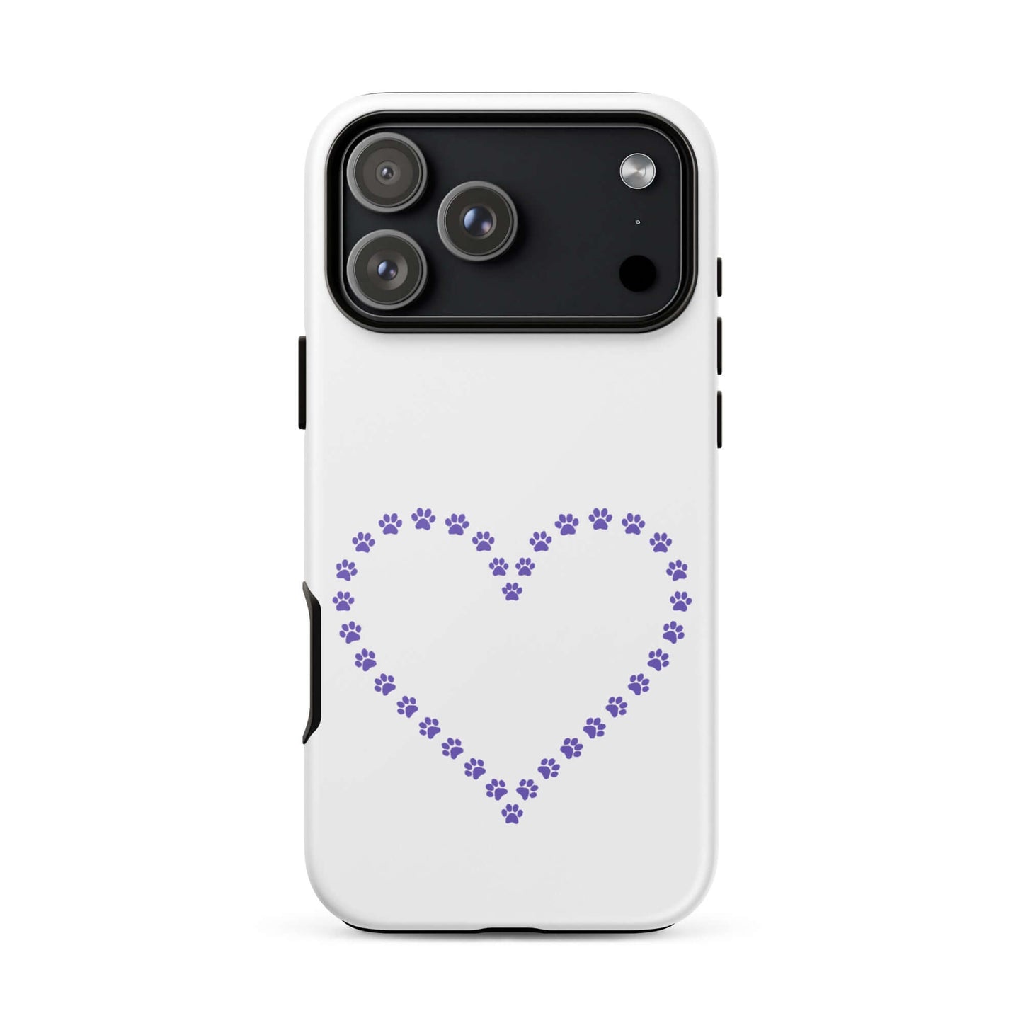 Phone Case for iPhone with cute paw print heart design for pet lovers, perfect blend of charm and protection.