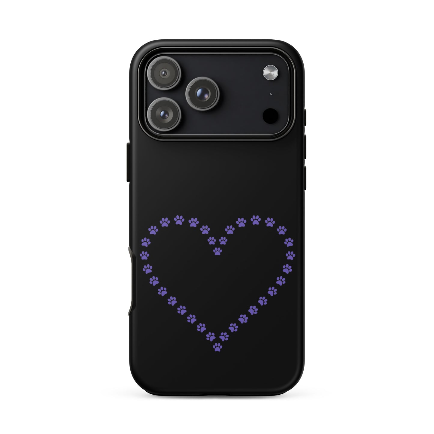 Phone Case for iPhone with cute paw print heart design for pet lovers, featuring a playful and protective style.