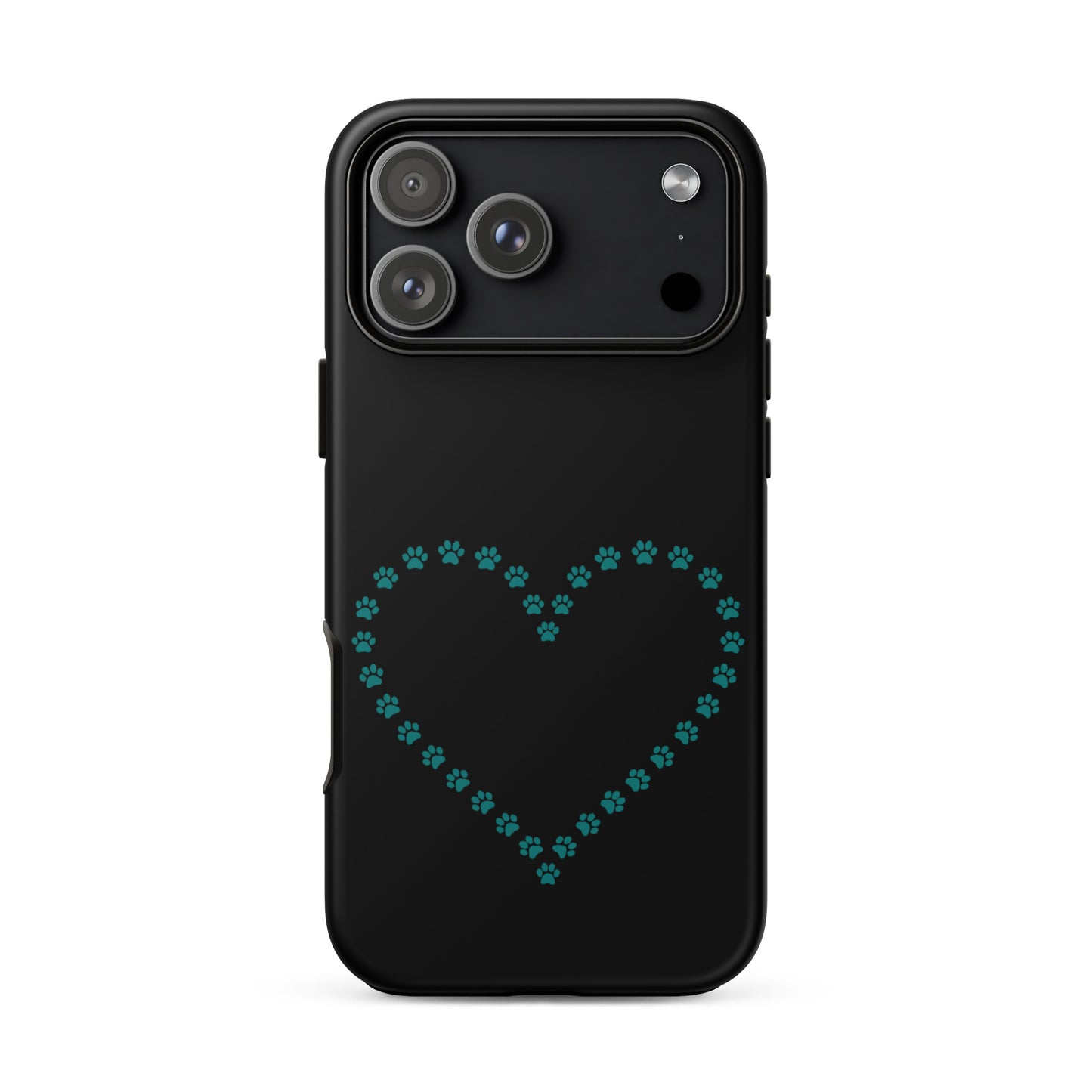 Phone Case for iPhone with cute paw print heart design for pet lovers
