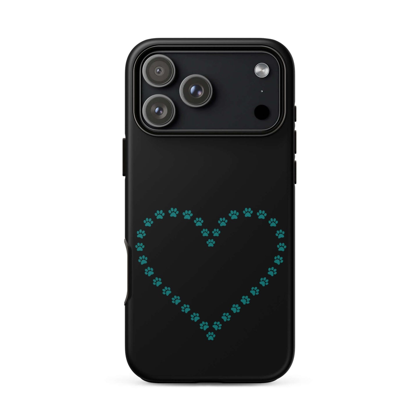 Phone Case for iPhone with cute paw print heart design for pet lovers