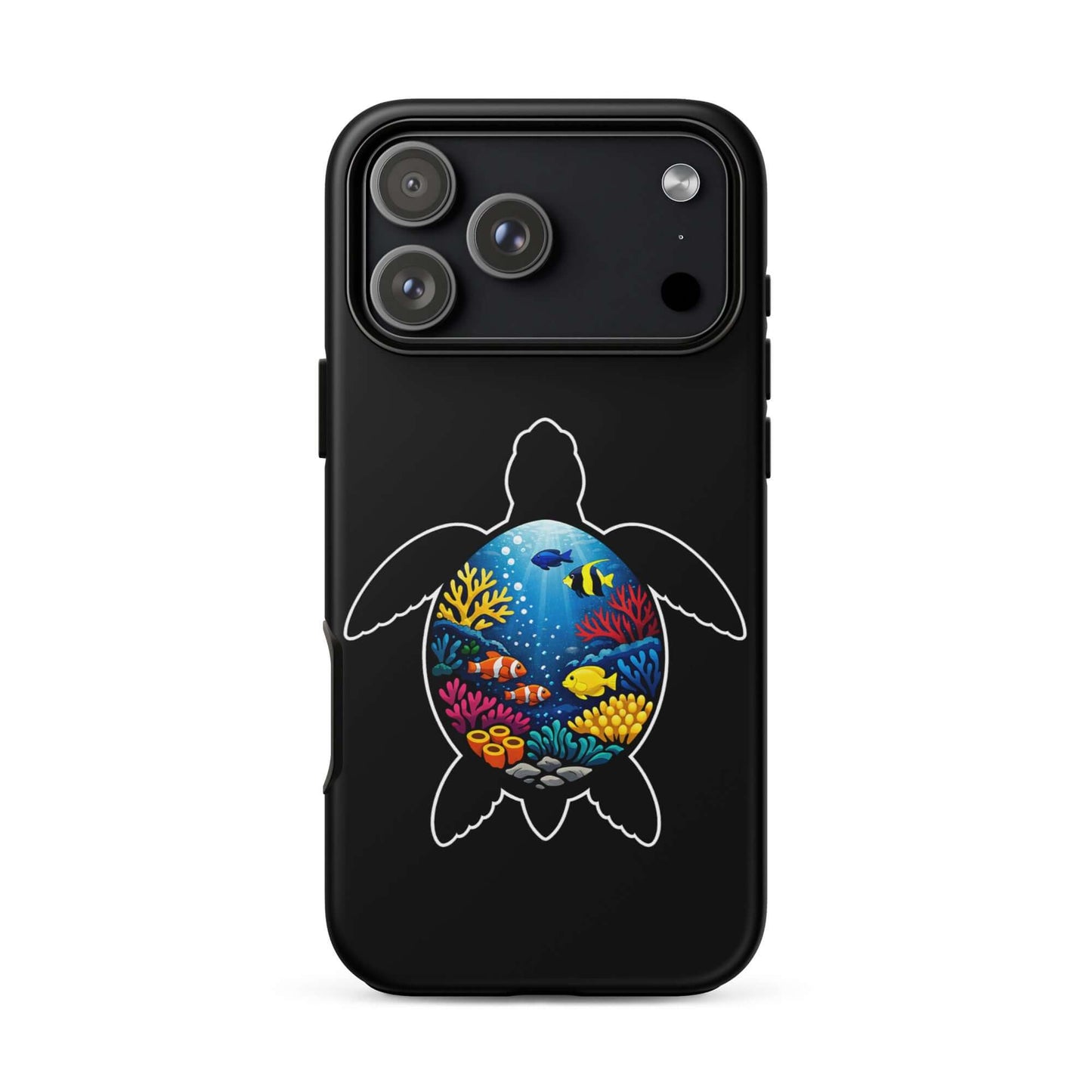 Phone Case for iPhone featuring vibrant sea turtle reef design, perfect blend of style and protection.