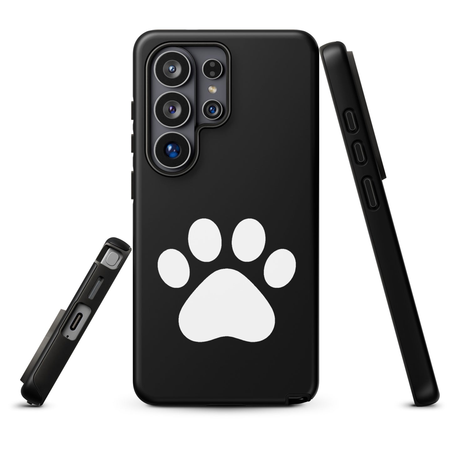 Phone Case for Samsung Galaxy with minimalist paw print design for pet lovers, featuring durable protection for cat and dog parents.
