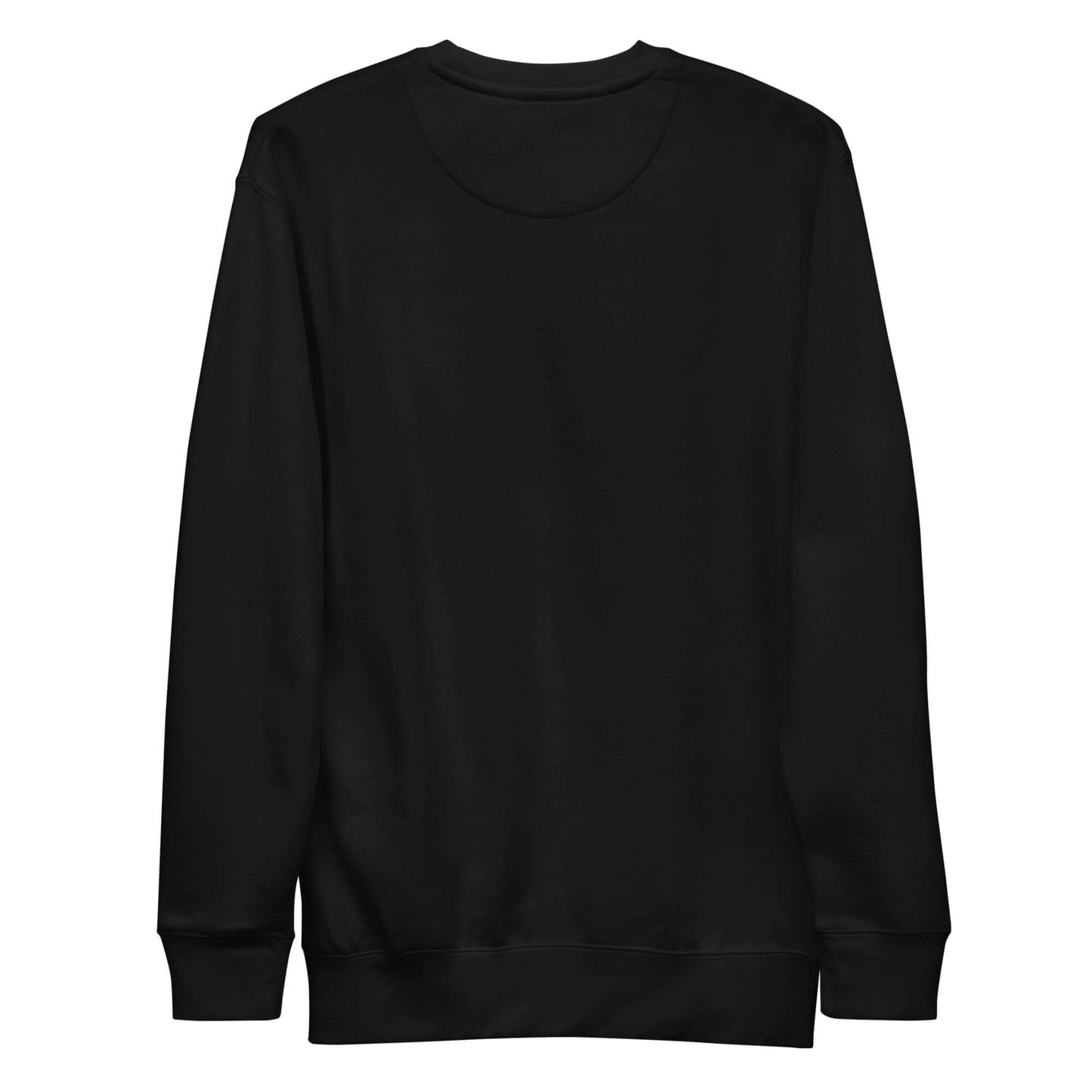 Back view of a black Women's Peace, Love, Pickleball Premium Sweatshirt for stylish comfort.