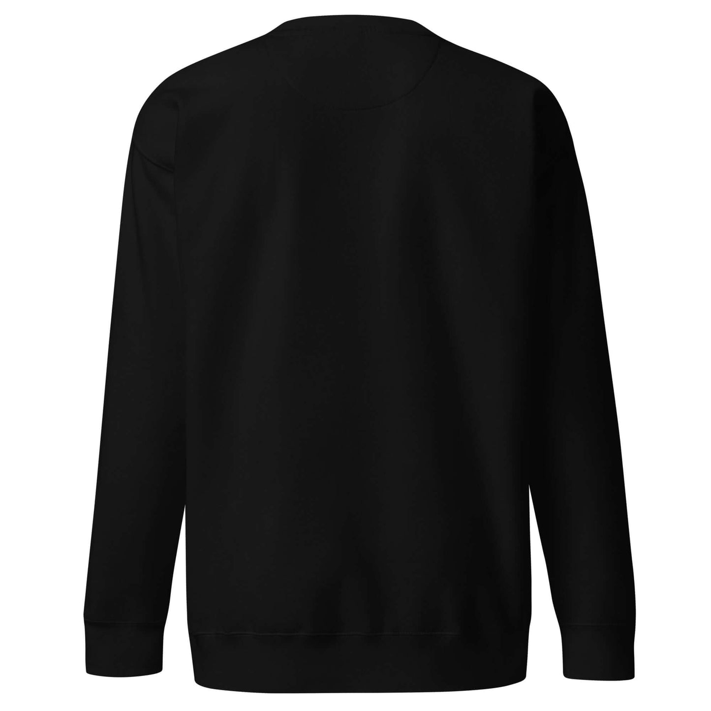 Back view of Women's Peace, Love, Pickleball Premium Sweatshirt in black, perfect for casual wear and pickleball enthusiasts.