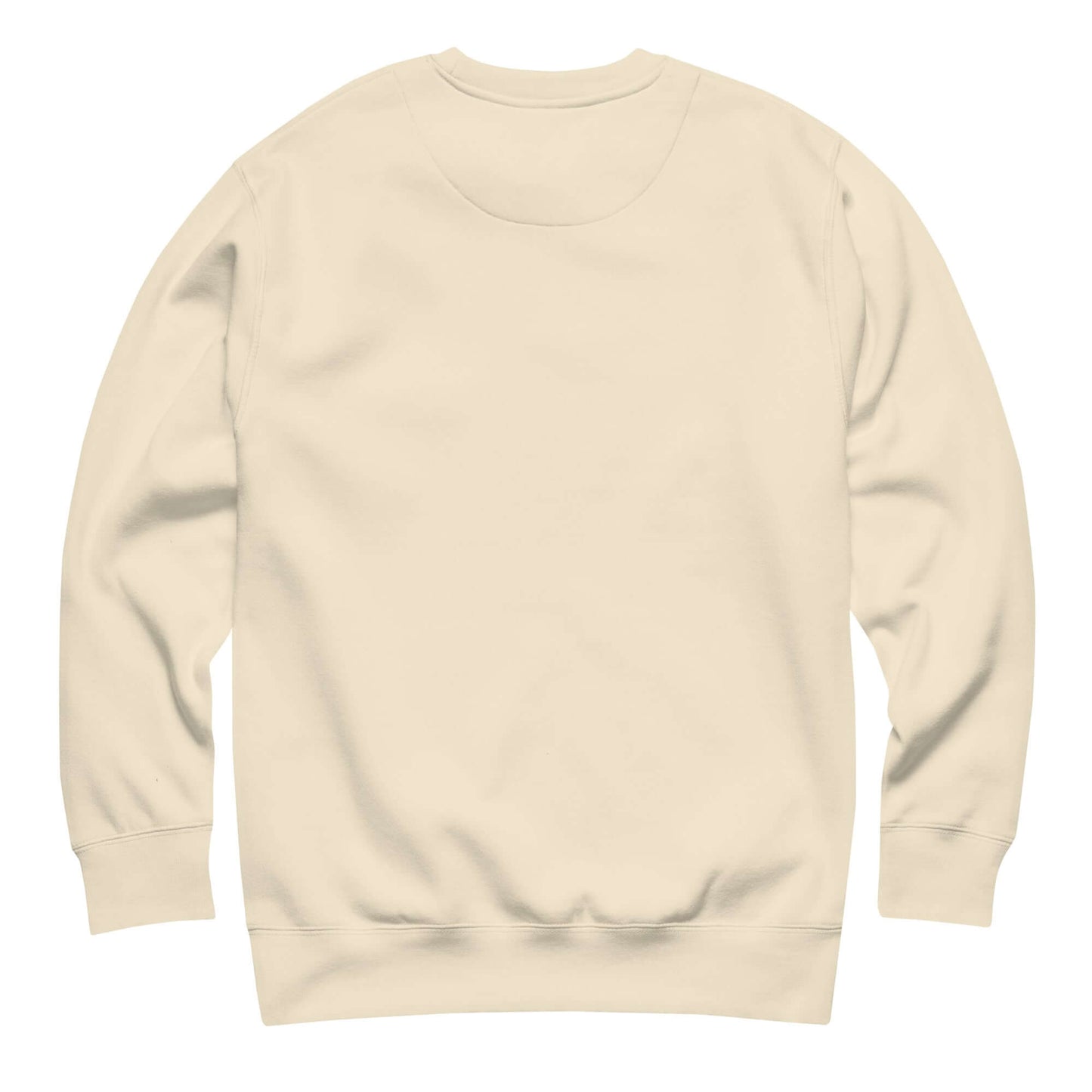 Back view of Women's Peace, Love, Pickleball Premium Sweatshirt in beige, showcasing cozy and stylish design.