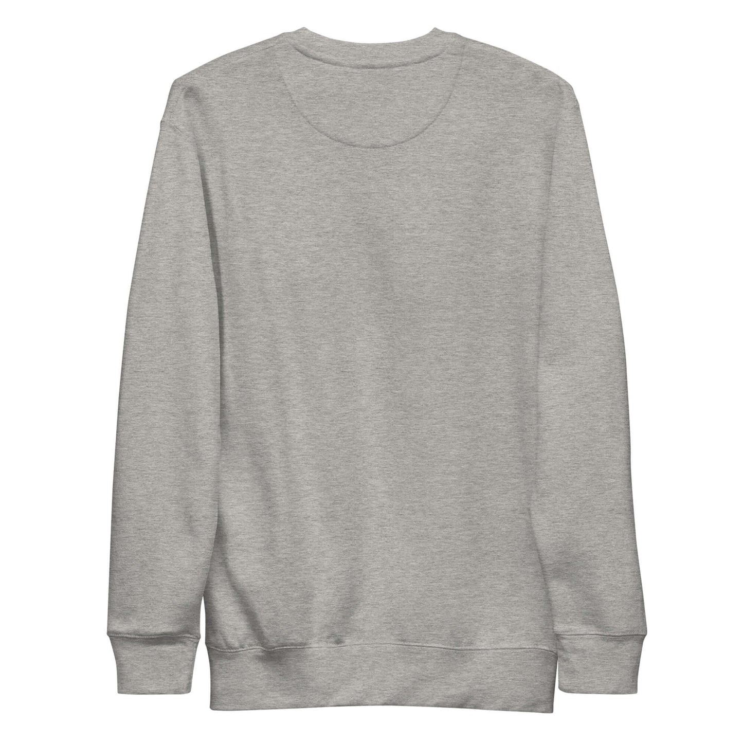 Back view of a women's grey premium sweatshirt, ideal for pickleball enthusiasts and casual wear.