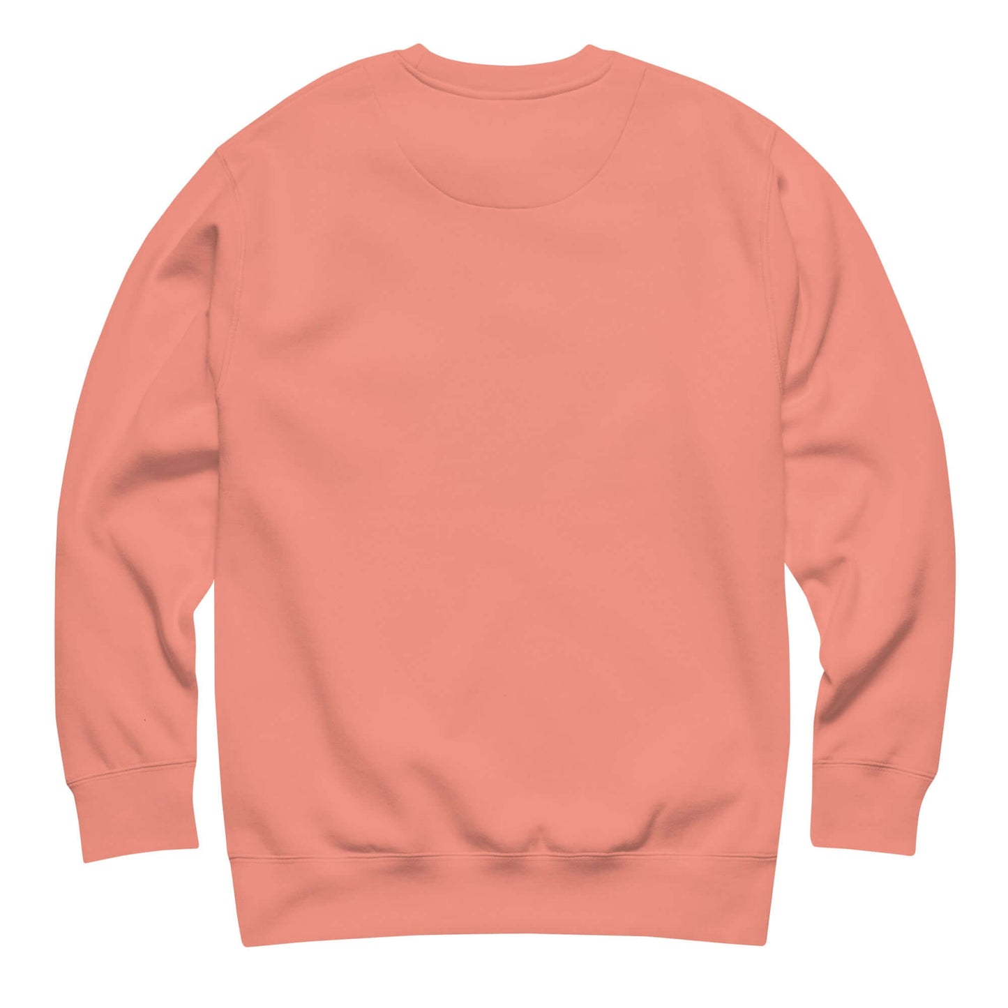 Back view of Women's Peace, Love, Pickleball Premium Sweatshirt in coral color, perfect for casual wear and pickleball enthusiasts.