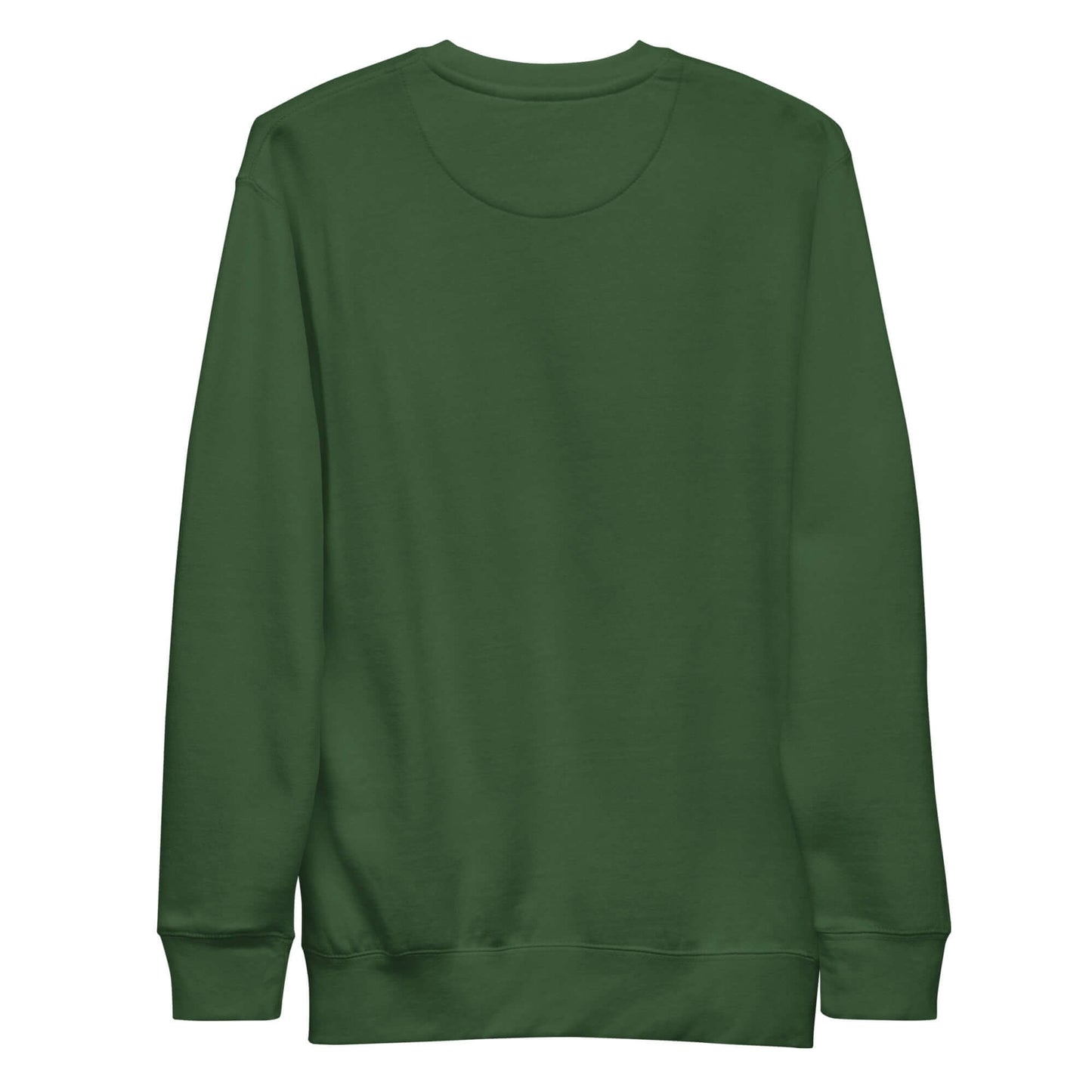 Back view of Women's Peace, Love, Pickleball Premium Sweatshirt in green, perfect for comfort and style during pickleball.
