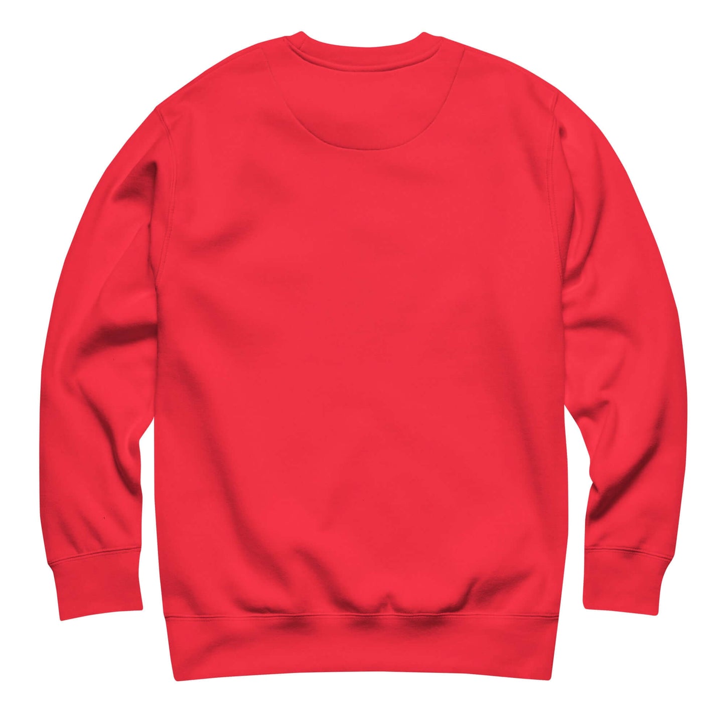 Back view of a red Women’s Peace, Love, Pickleball Premium Sweatshirt, perfect for comfort and style.