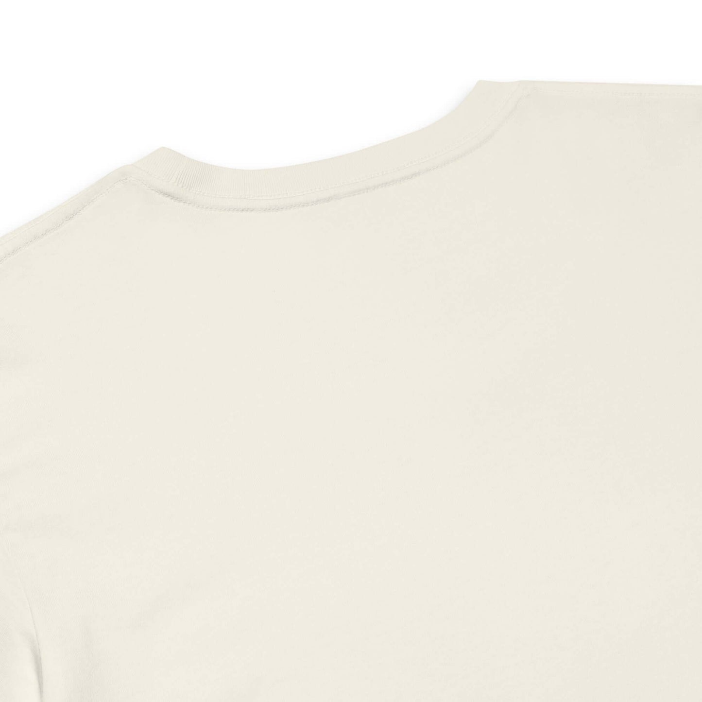 Back view of a Women's Peace, Love, Pickleball Crop Top in light cream, showcasing its stylish design and comfortable fit.