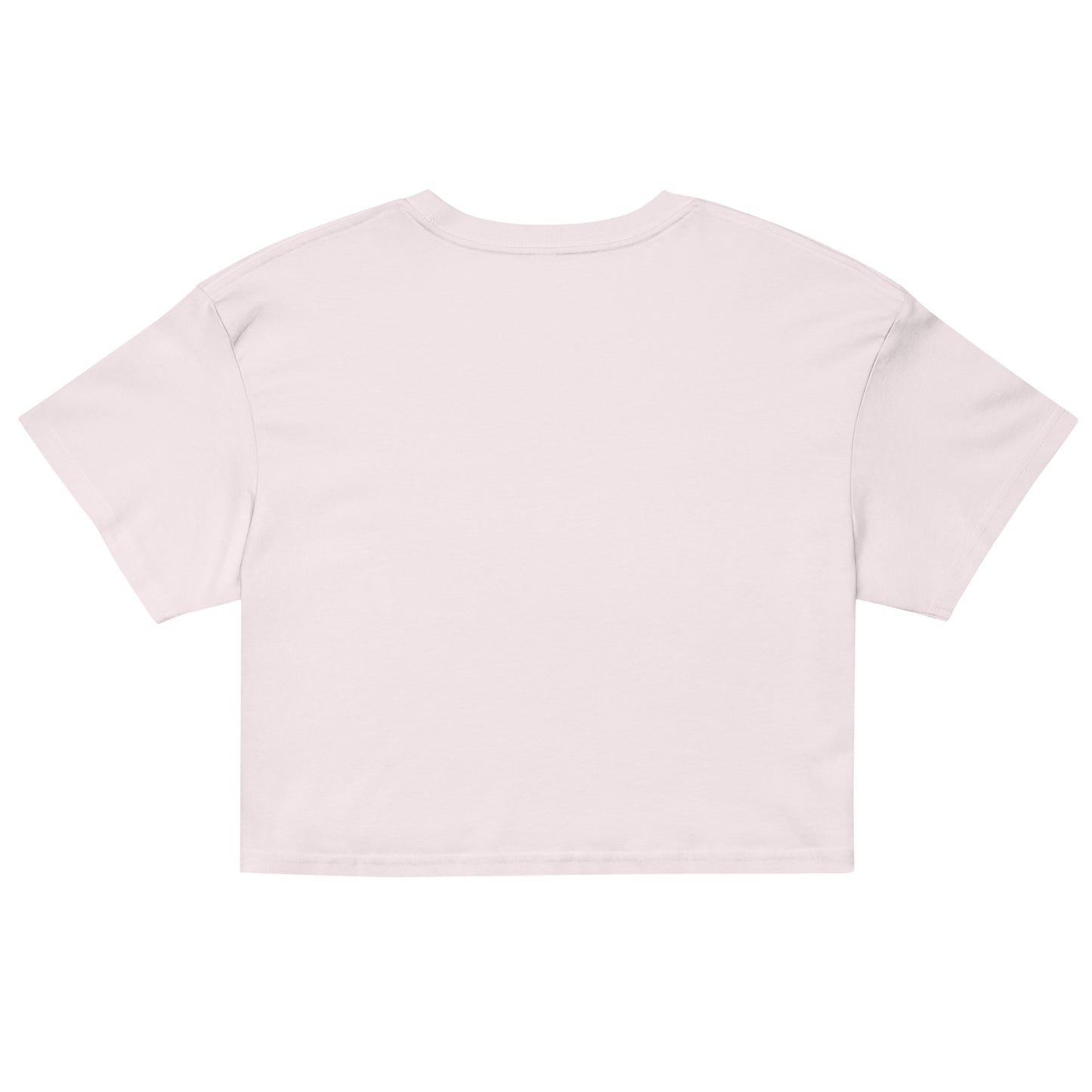 Back view of Women’s LOVE Pickleball Crop Top in soft white, perfect for style and comfort on and off the court.