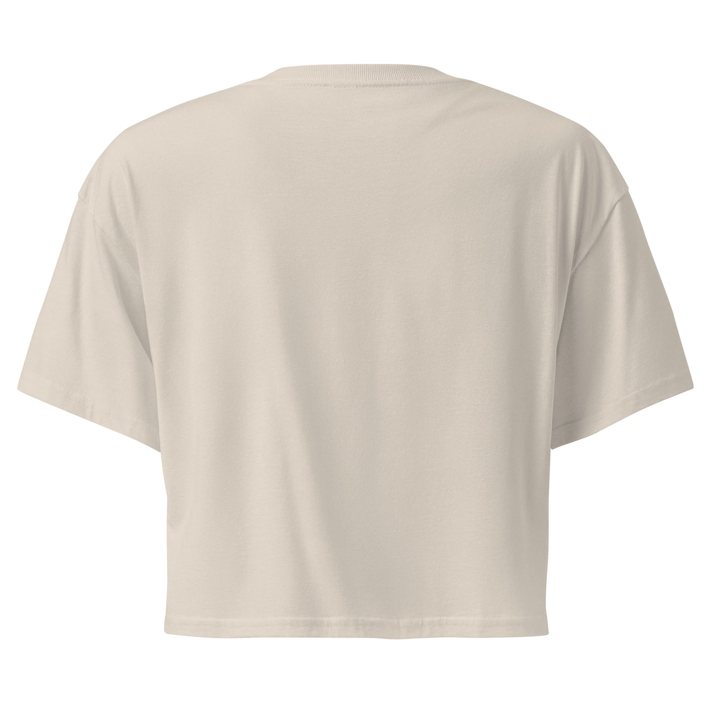 Back view of the Women’s LOVE Pickleball Crop Top in soft cotton, perfect for stylish and comfortable days on the court.