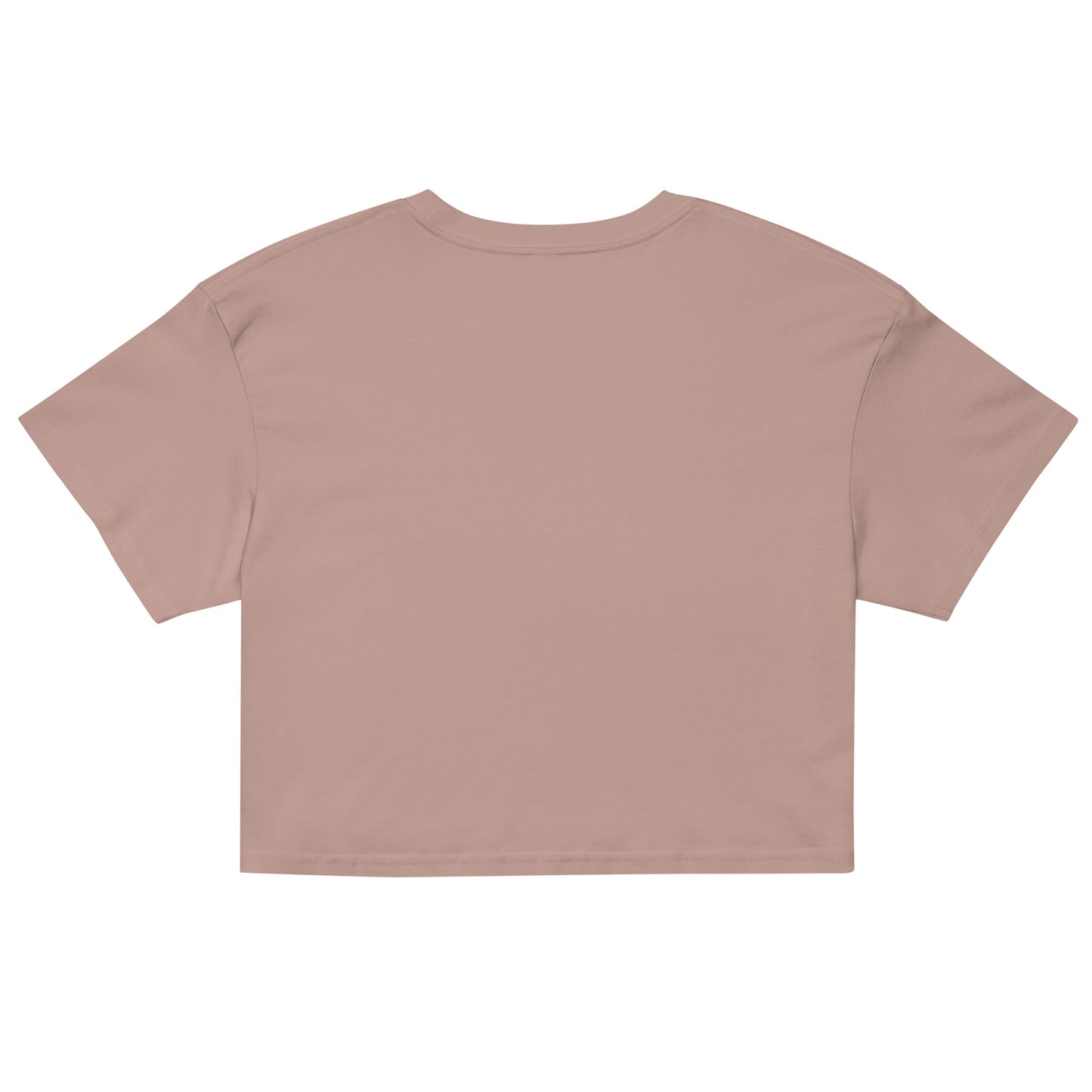 Back view of Women’s LOVE Pickleball Crop Top in soft beige, made from 100% combed cotton for ultimate comfort.