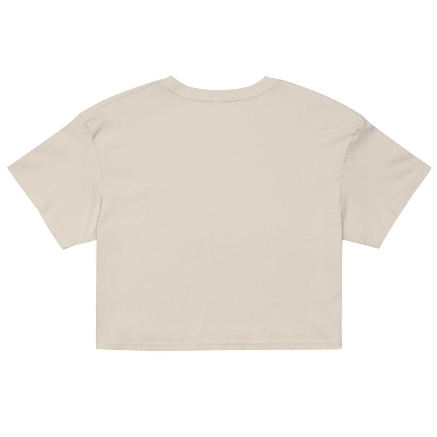 Back view of Women's LOVE Pickleball Crop Top in soft beige color, perfect for stylish comfort on and off the court.