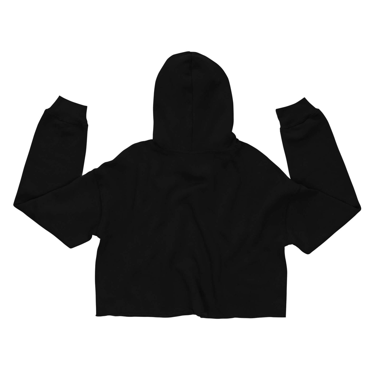 Back view of Women's Peace, Love, Pickleball Crop Hoodie showcasing its cropped design and hood.