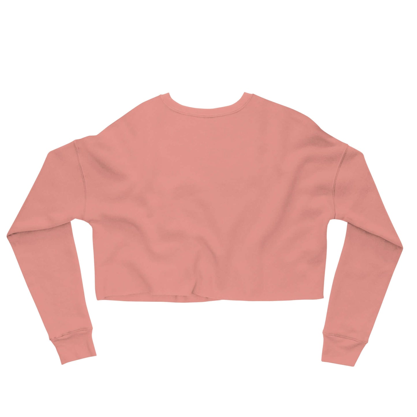 Back view of Women's Peace, Love, Pickleball Crop Sweatshirt in soft peach color.