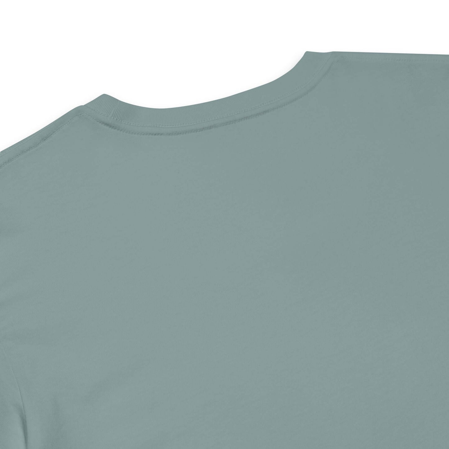 Back view of women's sage green crop top, showcasing its comfortable design and modern style.