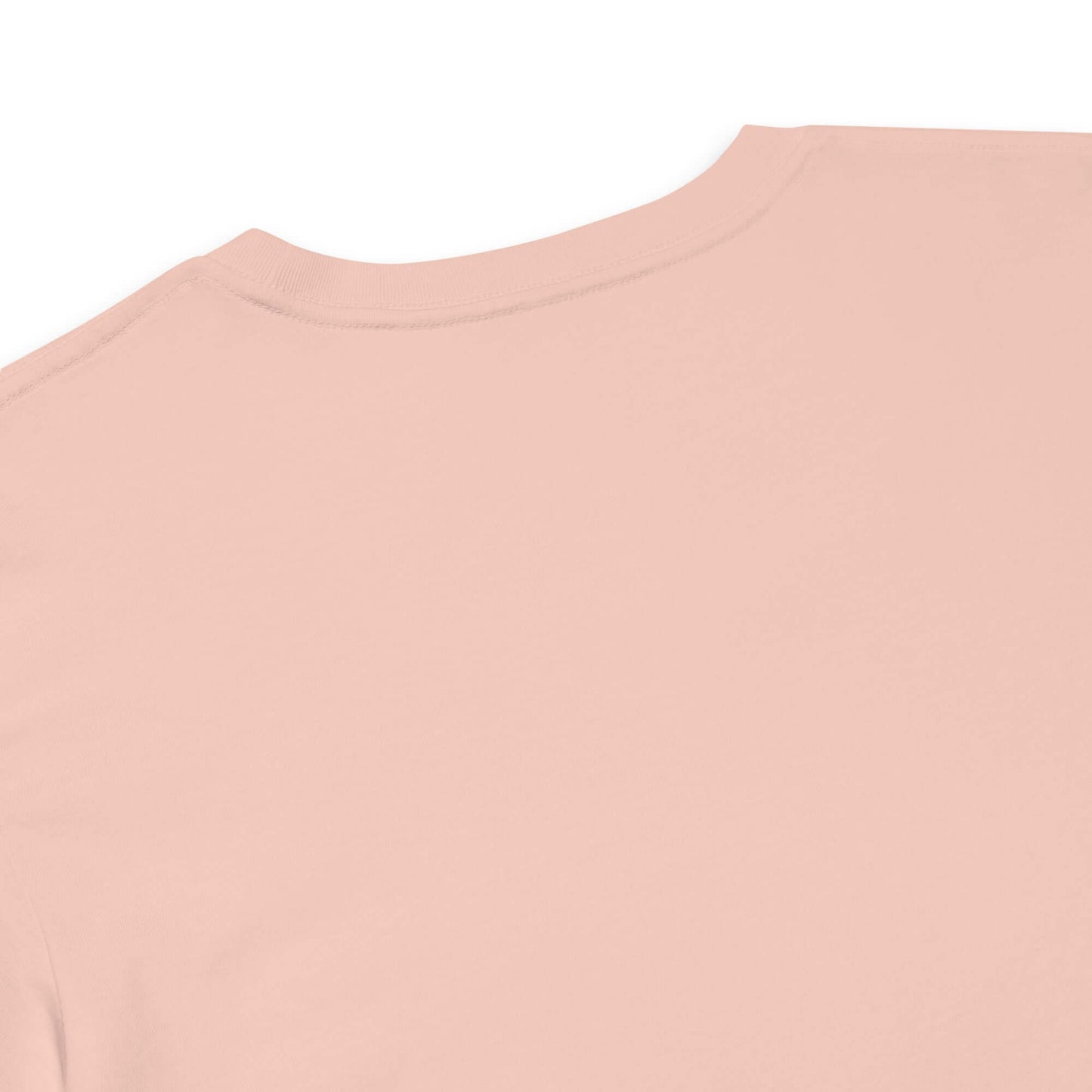 Back view of Women's Peace, Love, Pickleball Crop Top in soft peach color, showcasing its trendy design.