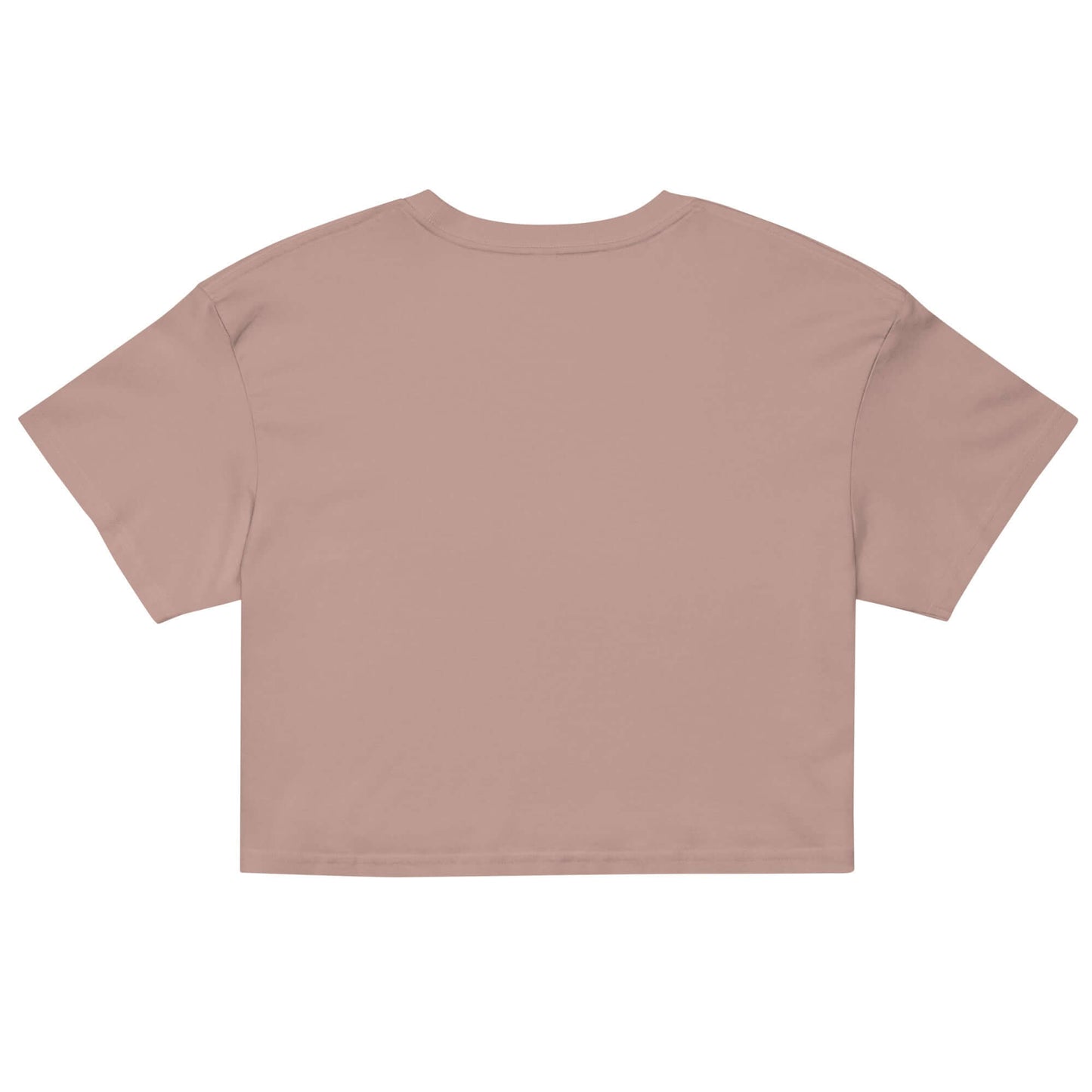 Back view of Women's Peace, Love, Pickleball Crop Top in soft beige color, showcasing comfortable and trendy design.