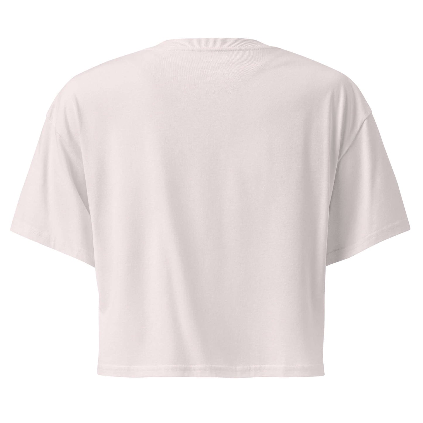 Back view of Women's Peace, Love, Pickleball Crop Top in a casual, sporty design for pickleball enthusiasts.