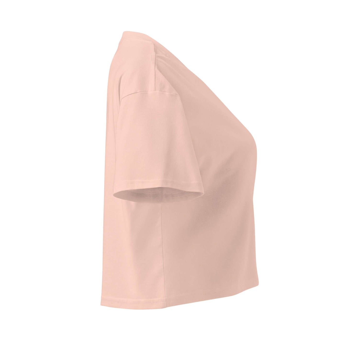 Women’s Peace, Love, Pickleball Crop Top in soft pink, featuring a stylish oversized fit, ideal for pickleball and casual outings.