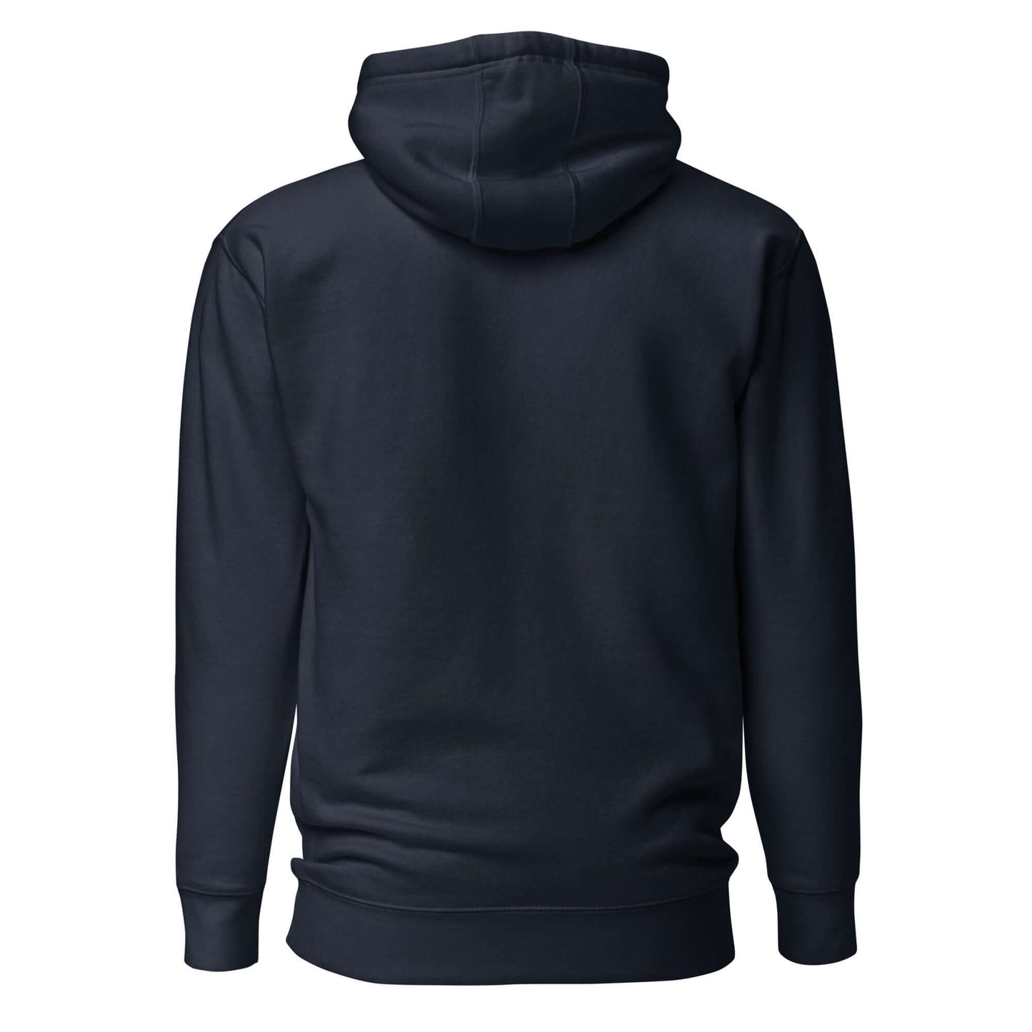 Back view of a Women's Peace, Love, Pickleball Hoodie in dark color, showcasing its cozy design and hoodie features.