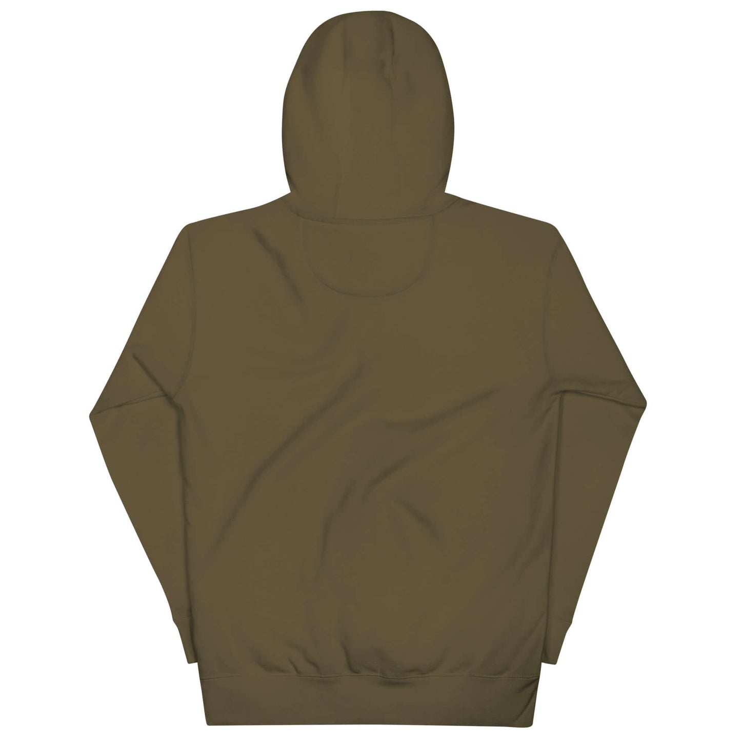 Back view of Women's Peace, Love, Pickleball Hoodie in olive green, perfect for sporting casual style and comfort.
