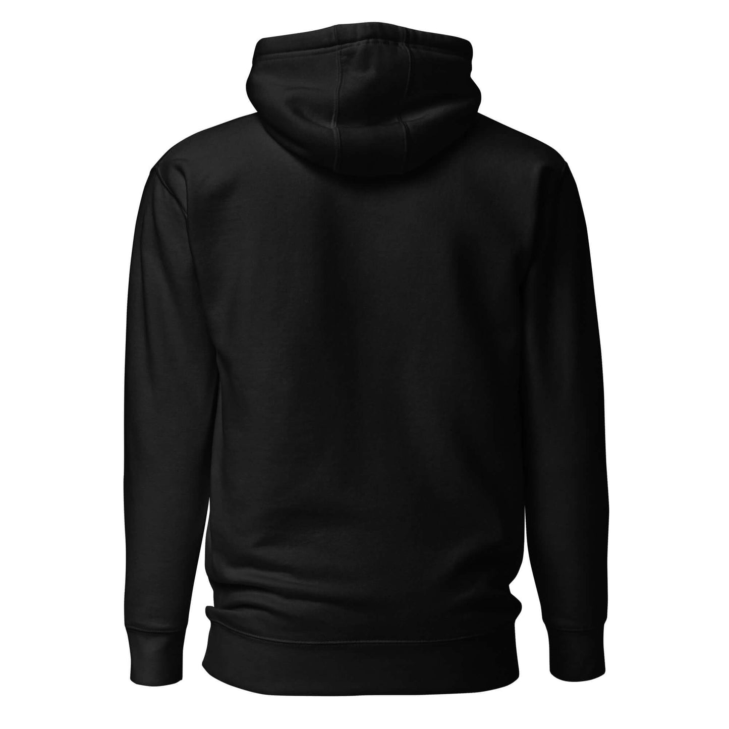 Back view of Women's Peace, Love, Pickleball Hoodie in black, perfect for chilly games or cozy evenings.