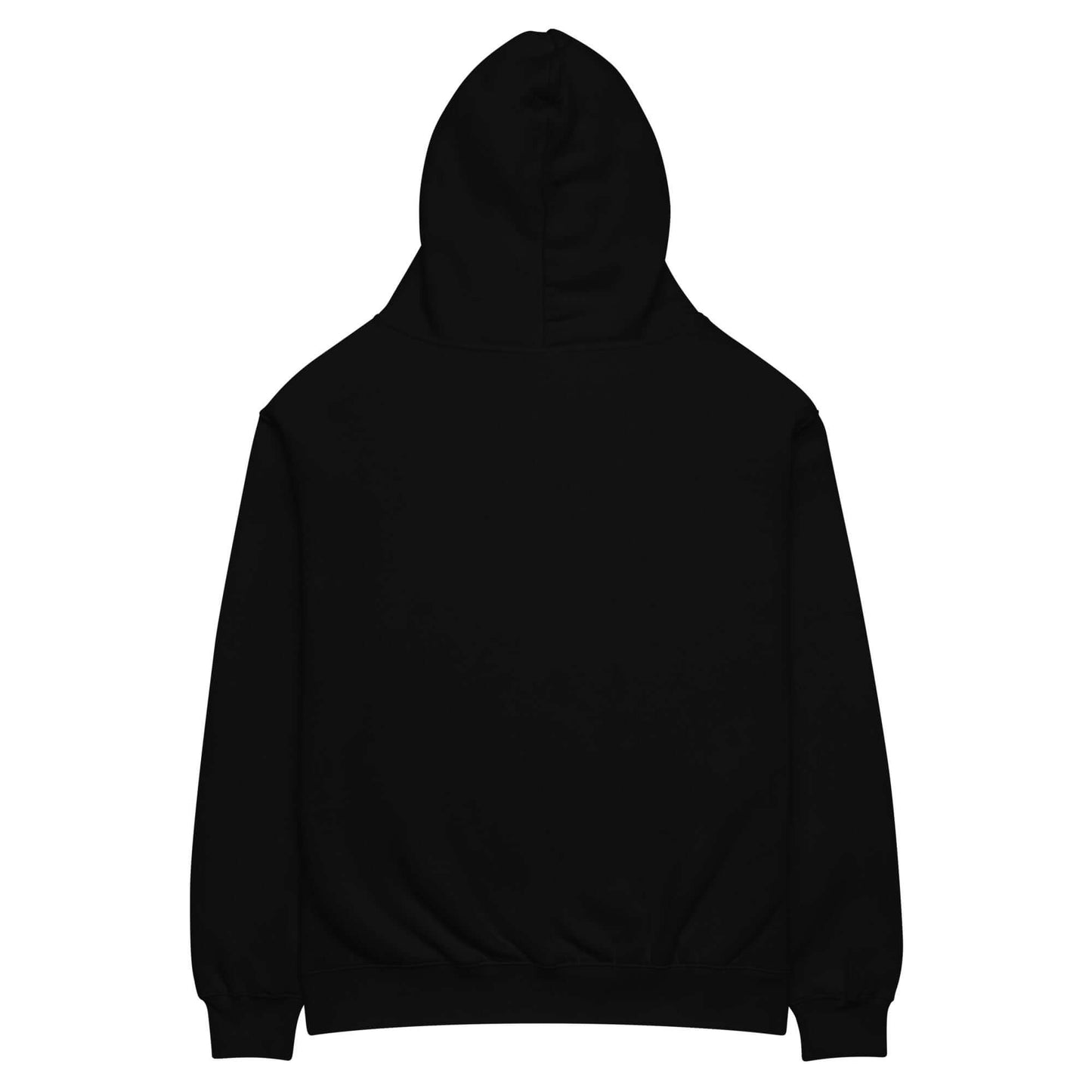 Back view of Women's oversized black hoodie for pickleball enthusiasts, featuring a relaxed fit and cozy design.