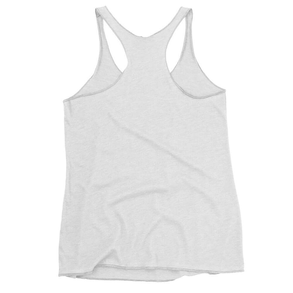 Women's grey racerback tank top designed for comfort, featuring a sleek cut ideal for pickleball and casual wear.