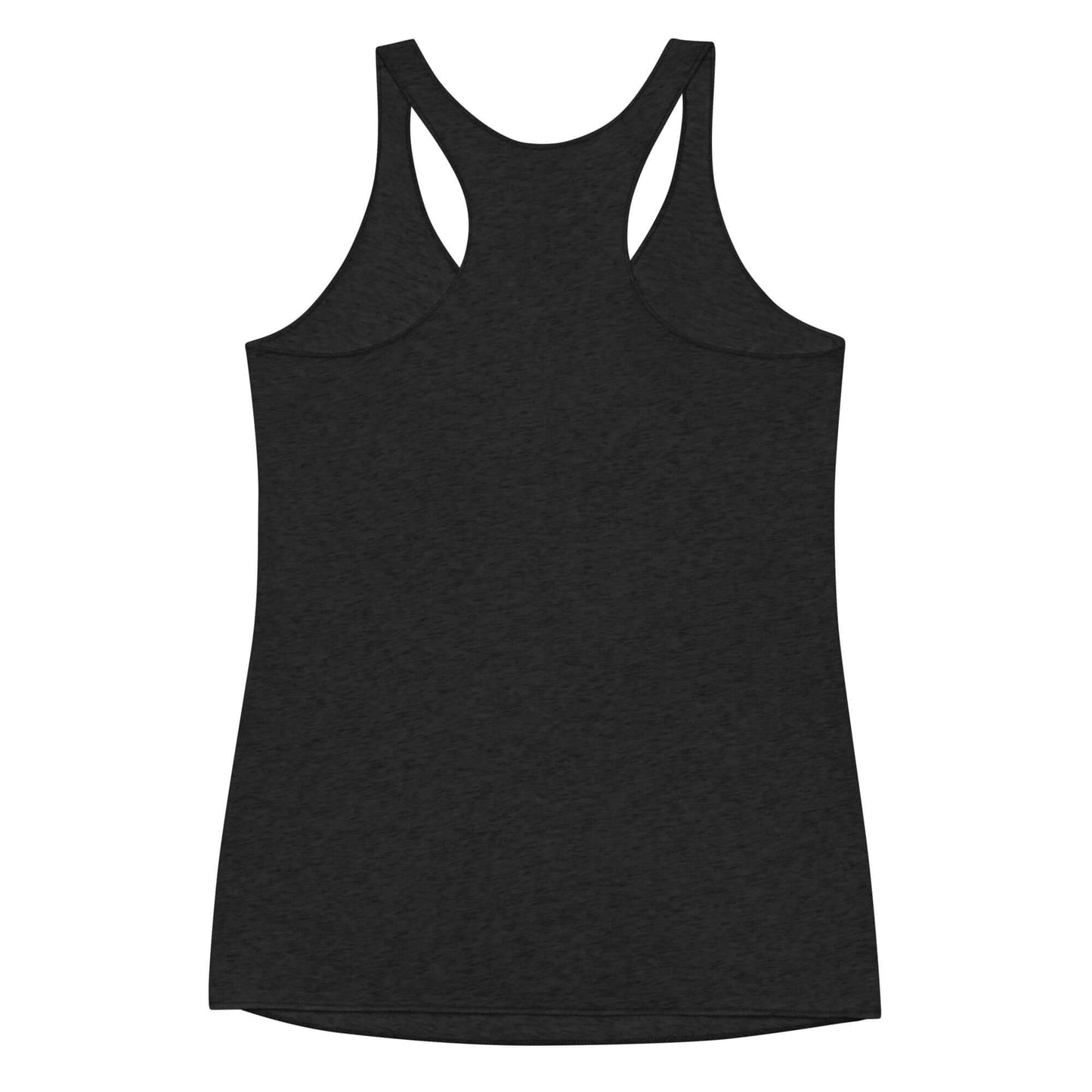 Back view of Women's Peace, Love, Pickleball Racerback Tank in black, ideal for active and casual wear.