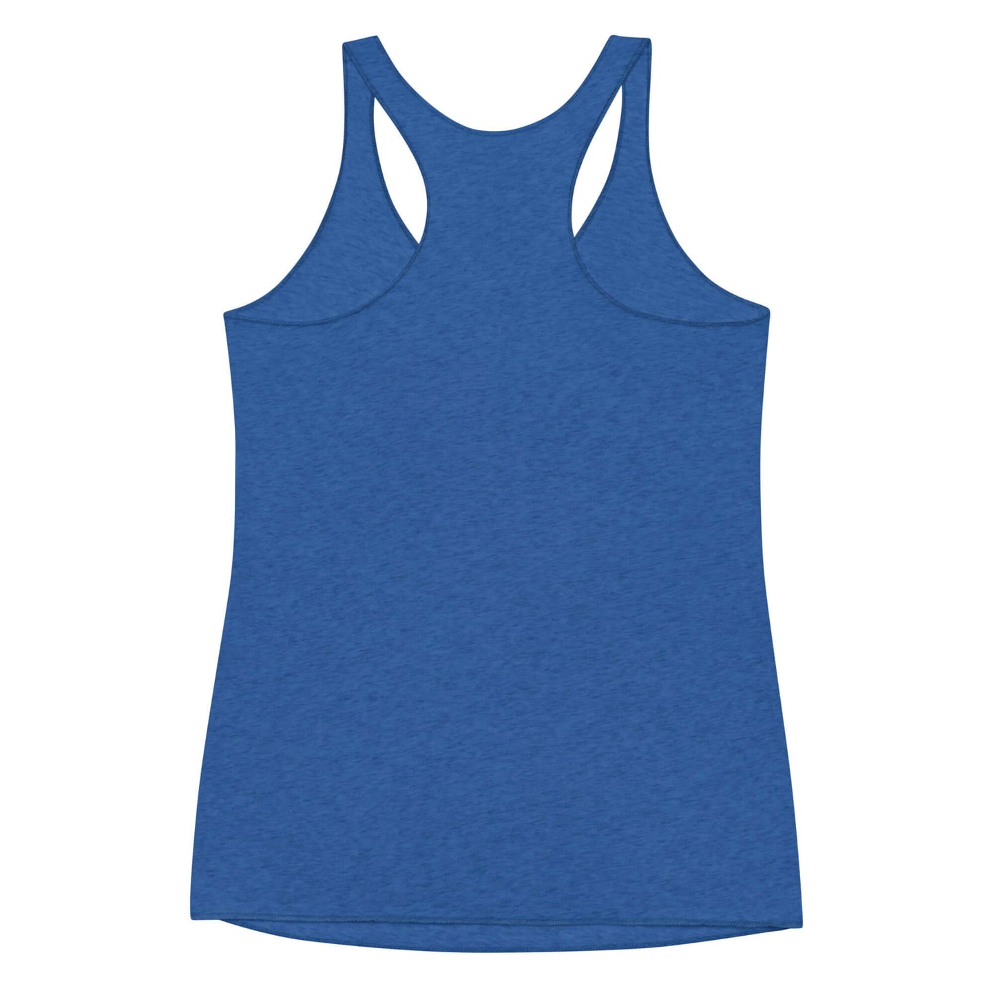 Women's blue racerback tank top designed for comfort and style, ideal for pickleball and casual outings.