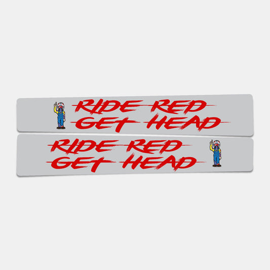 Ride Red Get Head Swingarm Decal