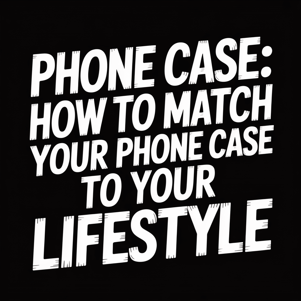 Phone Case: How to Match Your Phone Case to Your Lifestyle displayed in bold text on a black background.