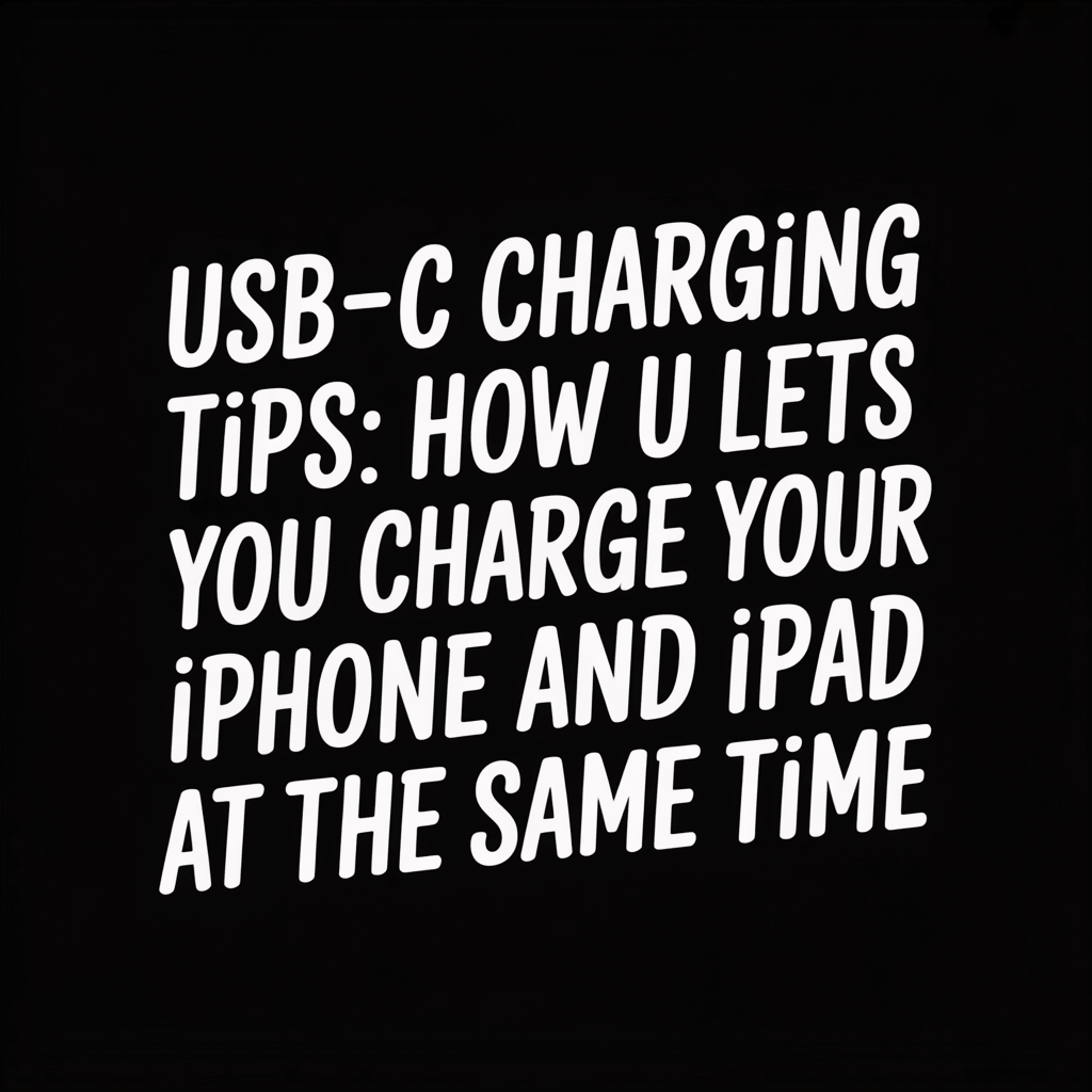 USB-C charging tips for simultaneously charging an iPhone and iPad using the latest technology.