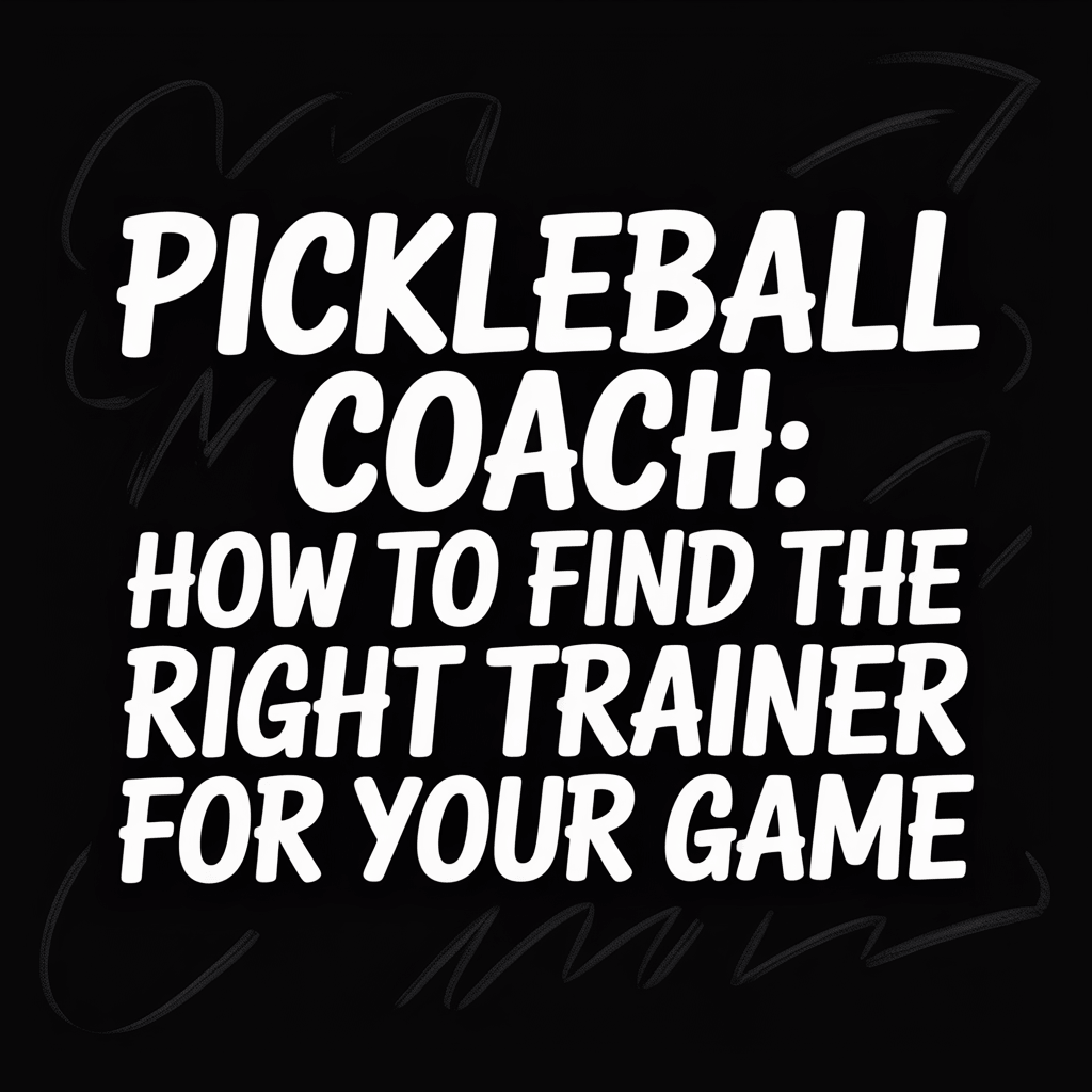Image of a text outline for a guide on finding the right Pickleball coach for your game.