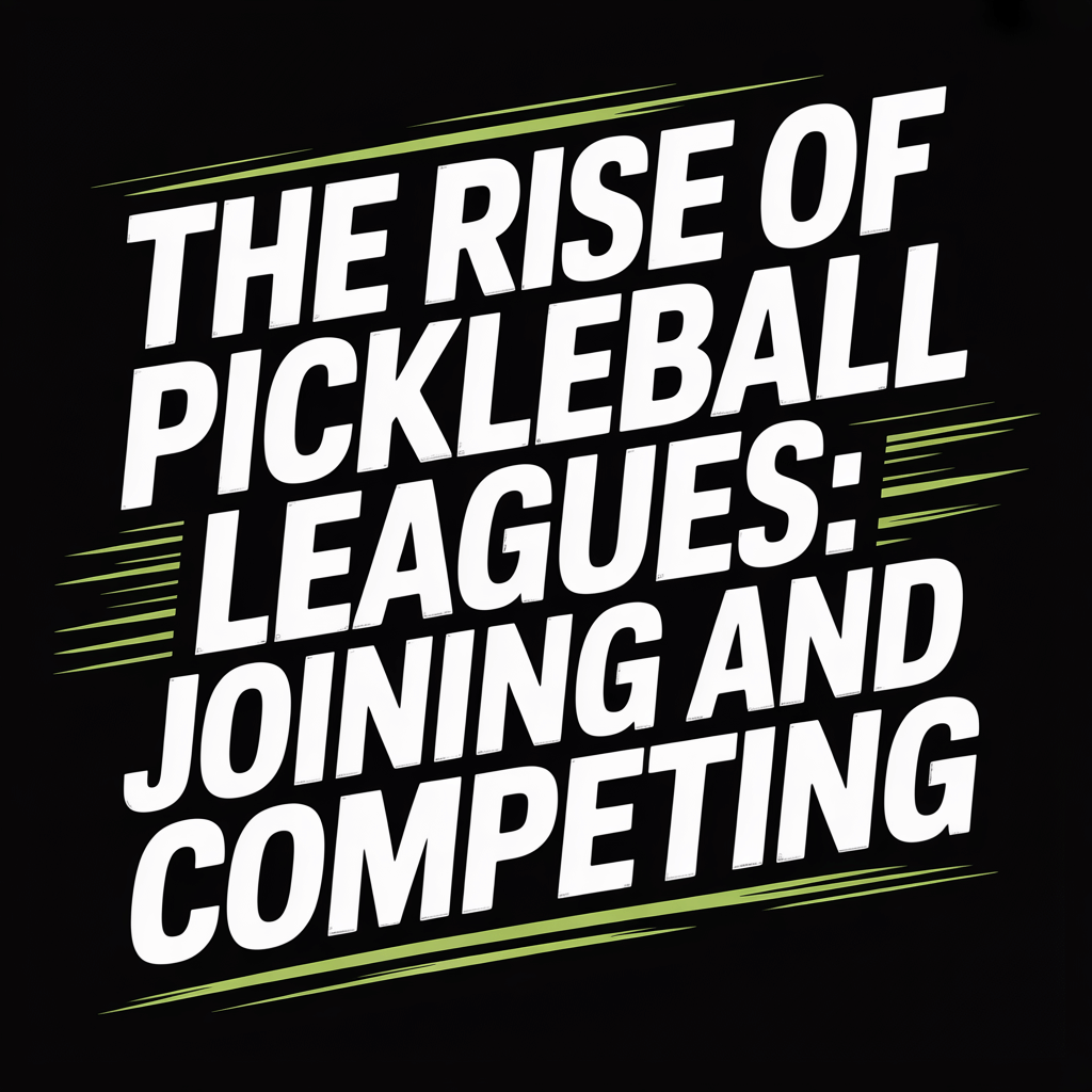 Text graphic promoting the rise of pickleball leagues, emphasizing joining and competing in the sport.