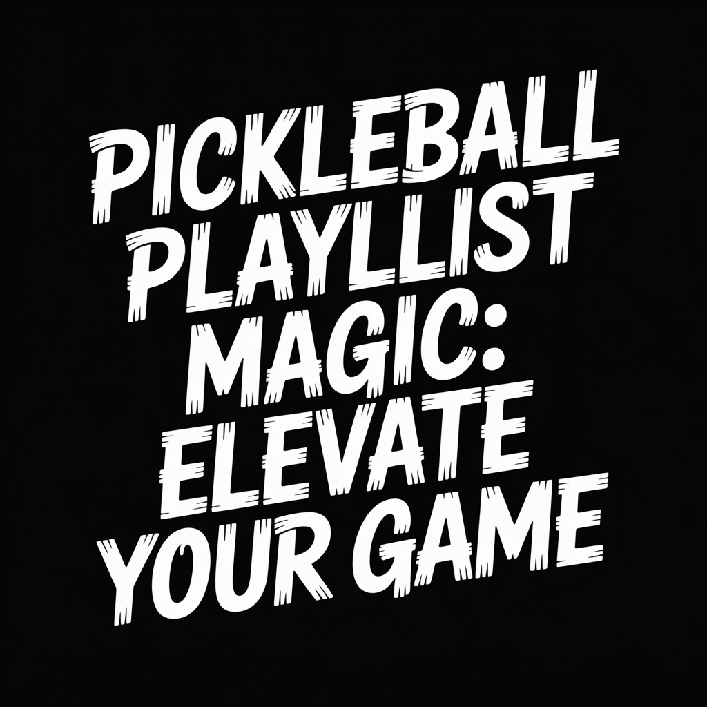 Pickleball Playlist Magic: Elevate Your Game text on a black background