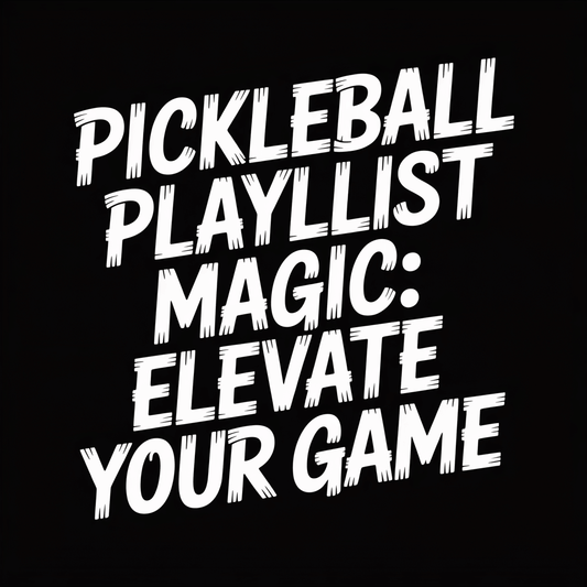 Pickleball Playlist Magic: Elevate Your Game text on a black background