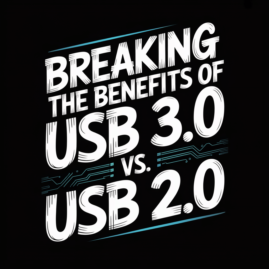 Image illustrating the article 'Breaking Down the Benefits of USB 3.0 vs. USB 2.0' featuring USB-C.