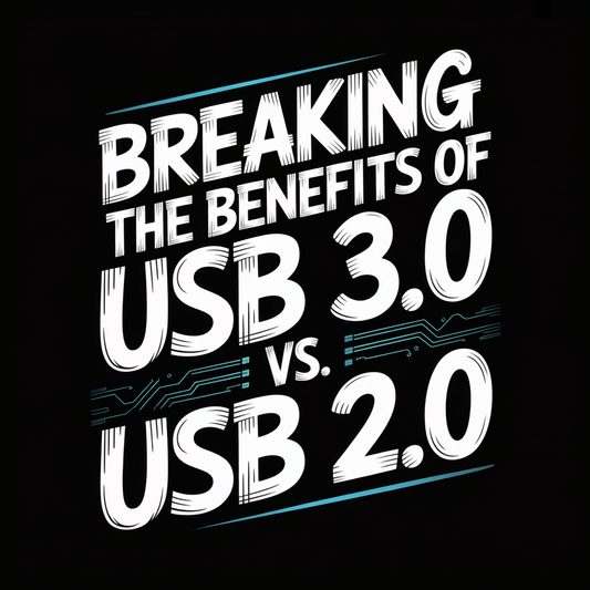 Image illustrating the article 'Breaking Down the Benefits of USB 3.0 vs. USB 2.0' featuring USB-C.