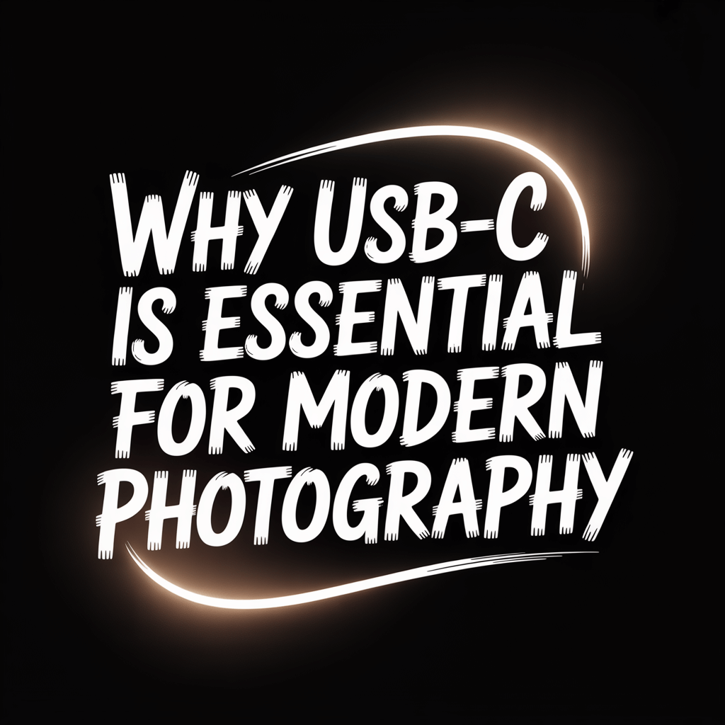 Text graphic highlighting the importance of USB-C in modern photography.