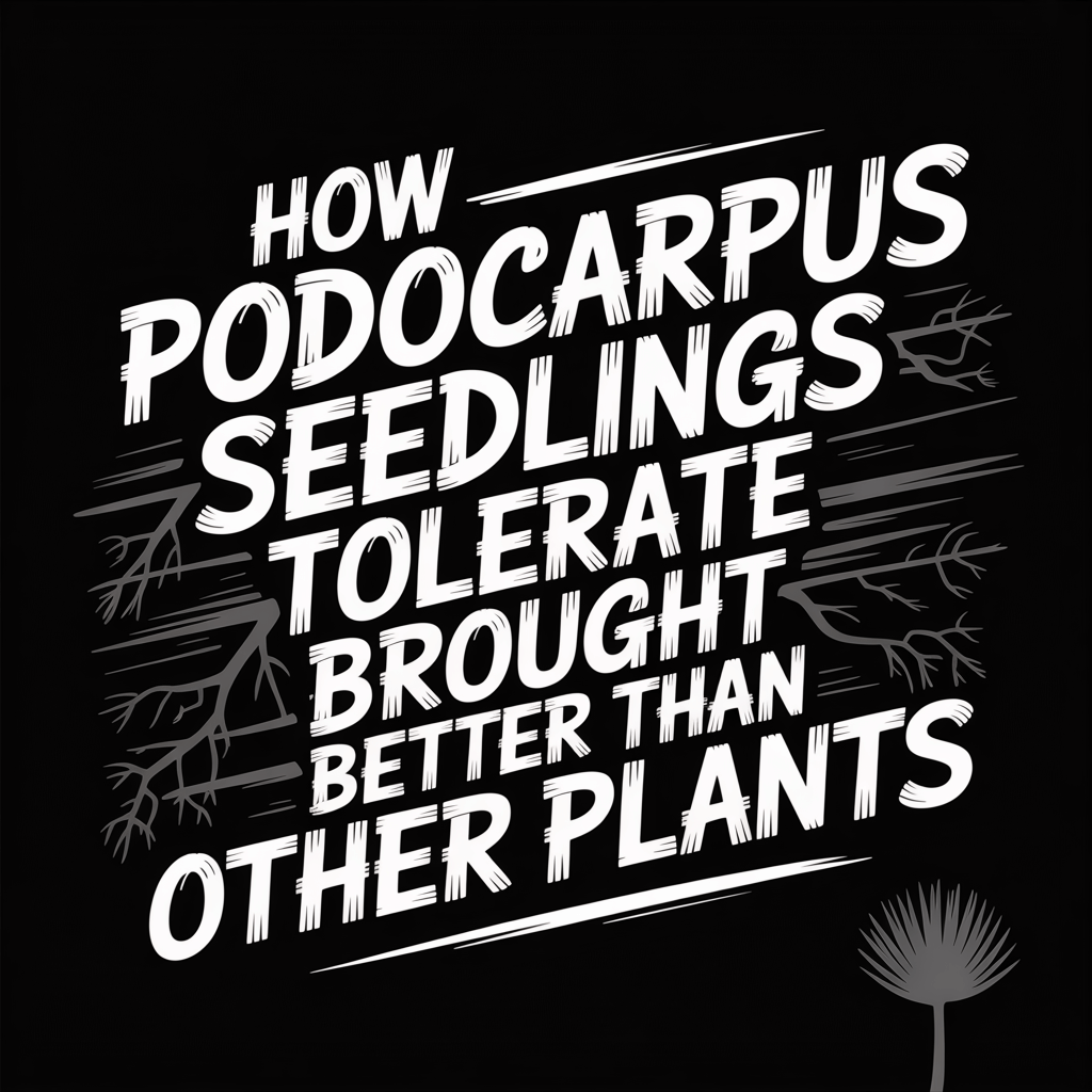 Image showing text: How Podocarpus Seedlings Tolerate Drought Better Than Other Plants.
