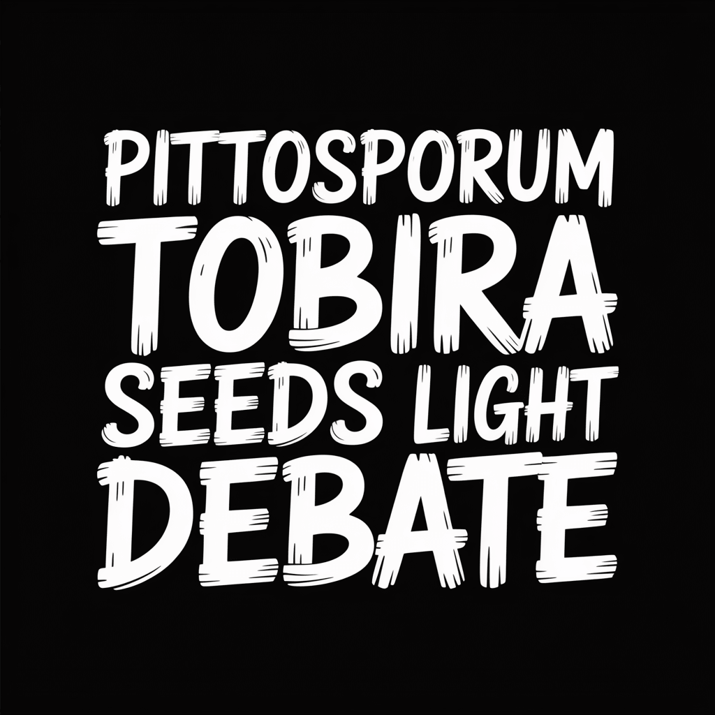 Graphic text of "Pittosporum Tobira Seeds Light Debate" highlighting discussion on Pittosporum Tobira Seeds.