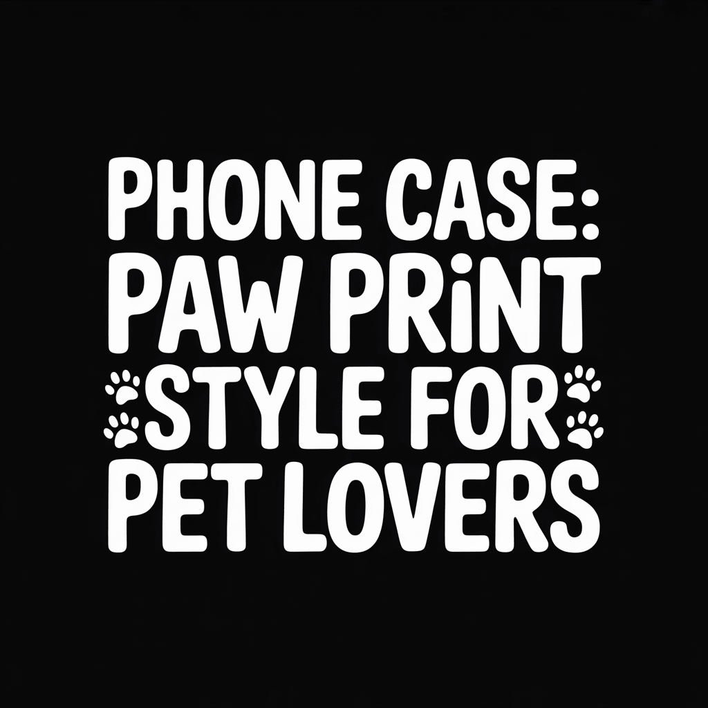 Phone Case: Stylish paw print design for pet lovers