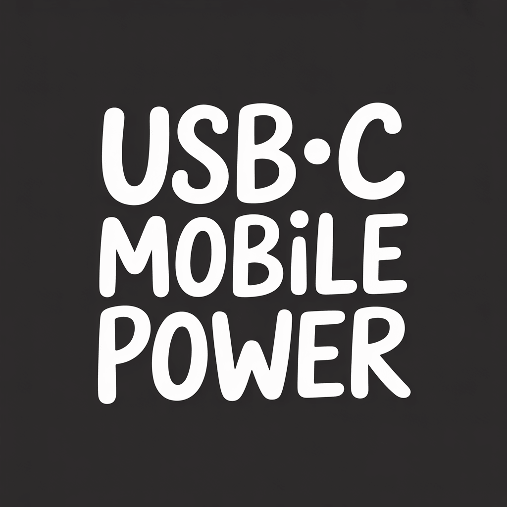 USB-C Mobile Power graphic highlighting next-gen accessories
