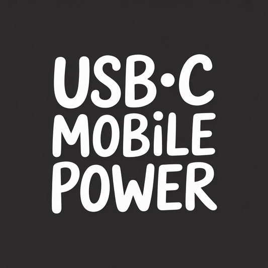USB-C Mobile Power graphic highlighting next-gen accessories